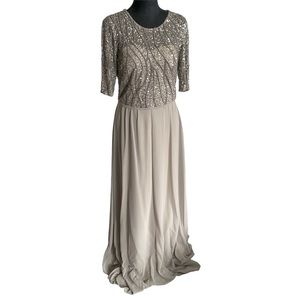 Adrianna Papell Beaded A-Line Gown